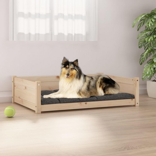 Hundeseng i massivt fyrretræ - 95,5 × 65,5 × 28 cm