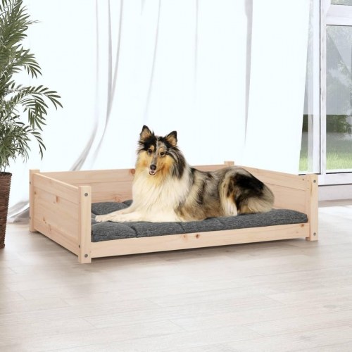 Hundeseng i massivt fyrretræ - 95,5 × 65,5 × 28 cm