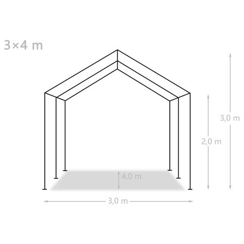Opbevaringstelt PE 3x4 m hvid