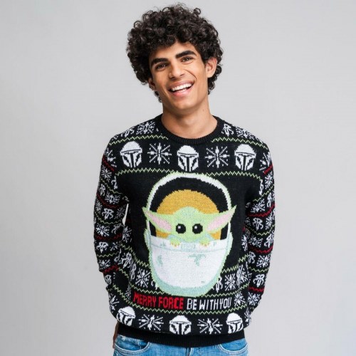 The Mandalorian unisex julesweater - sort (XS)
