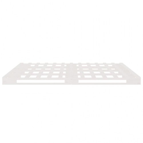 Palleseng 160 x 200 cm i massivt fyrretræ - hvid sengeramme