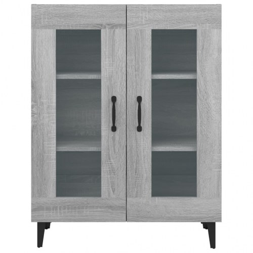 Skænk med glaslåger 69,5 × 34 × 90 cm - grå sonoma-eg