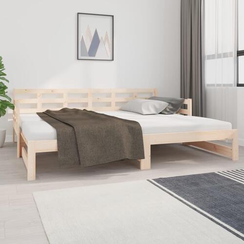 Daybed med udtræk 2x(90x200) cm massivt fyrretræ