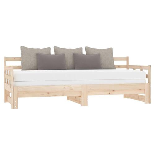 Daybed med udtræk 2x(90x200) cm massivt fyrretræ