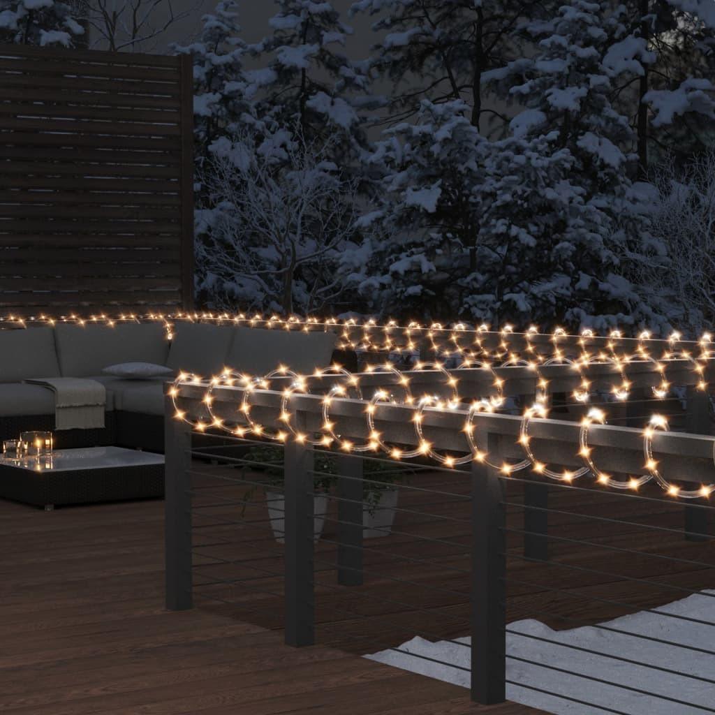 Lyskæde med 240 LED'er 10 m PVC varmt hvidt lys