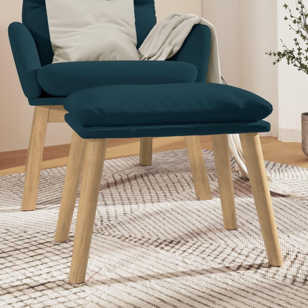vidaXL fodskammel 45x29,5x35 cm fløjl blå