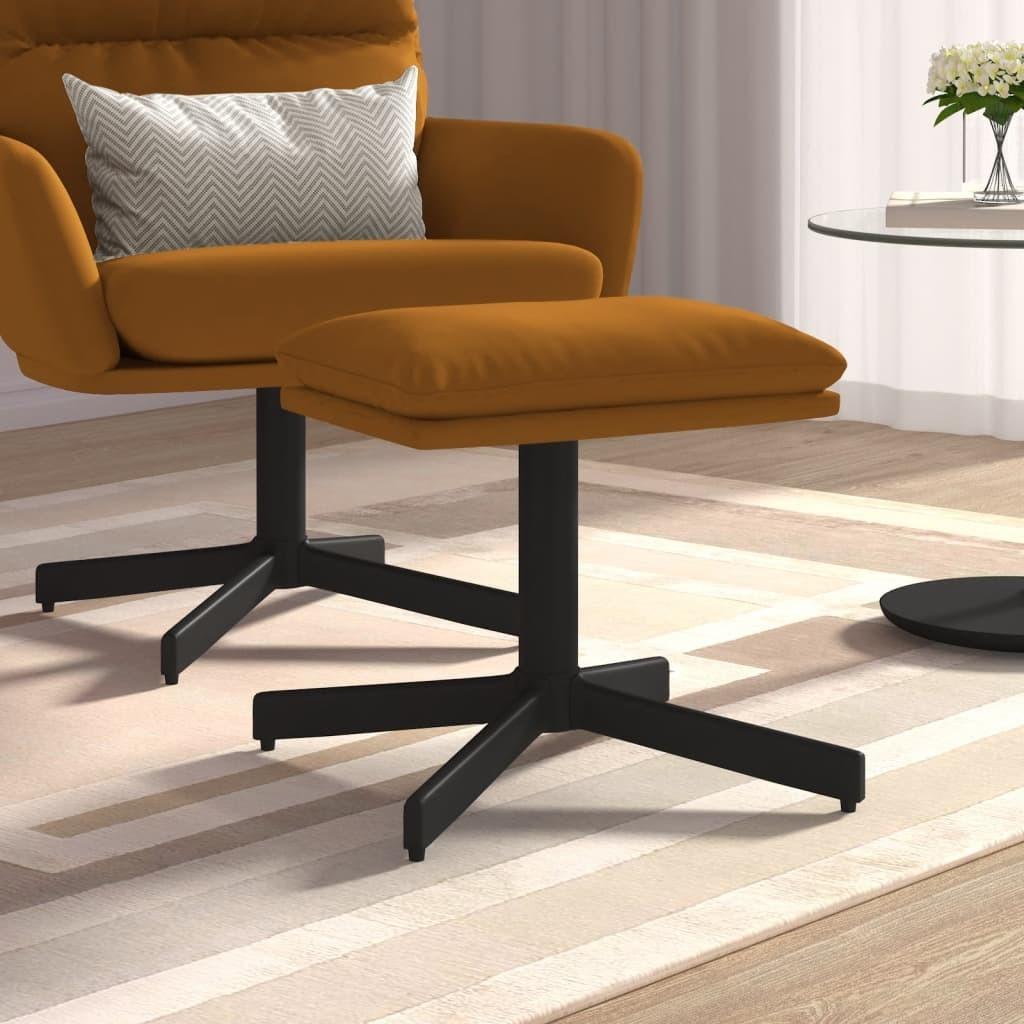 vidaXL fodskammel 60x60x36 cm fløjl brun