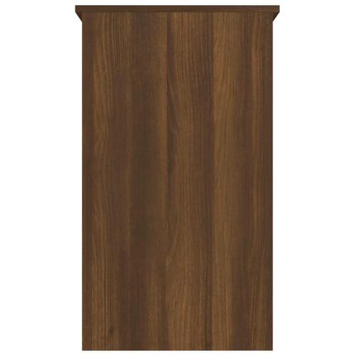 Skrivebord 90x45x76 cm konstrueret træ brun egetræsfarve