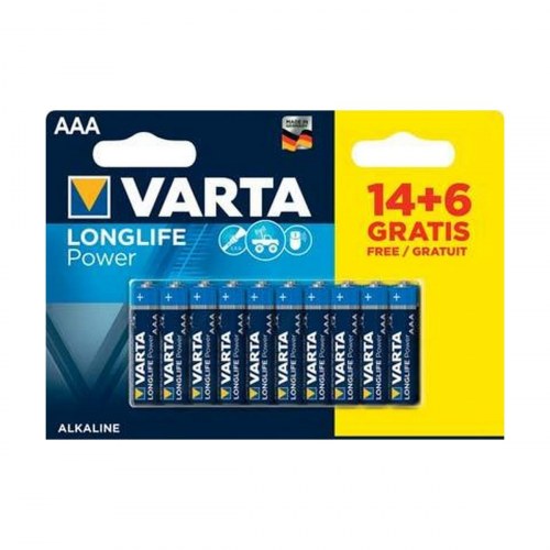 Varta Longlife Power AAA alkalinebatterier - 20 stk.