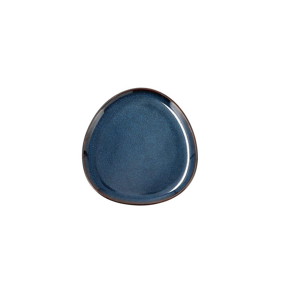 Bidasoa Ikonic flad tallerken, blå keramik, 11 x 11 cm - 12 stk