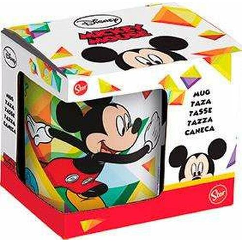 Krus Mickey Mouse Happy smiles Keramik Rød Blå (350 ml)
