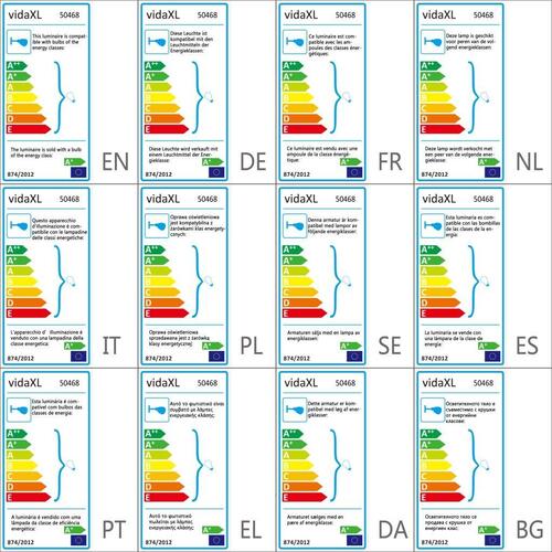 Loftslampe med 6 LED-spotlys satinnikkel