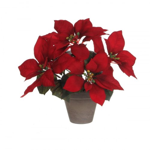 Mica Decorations kunstig julestjerne - rød PVC (dekorativ plante)
