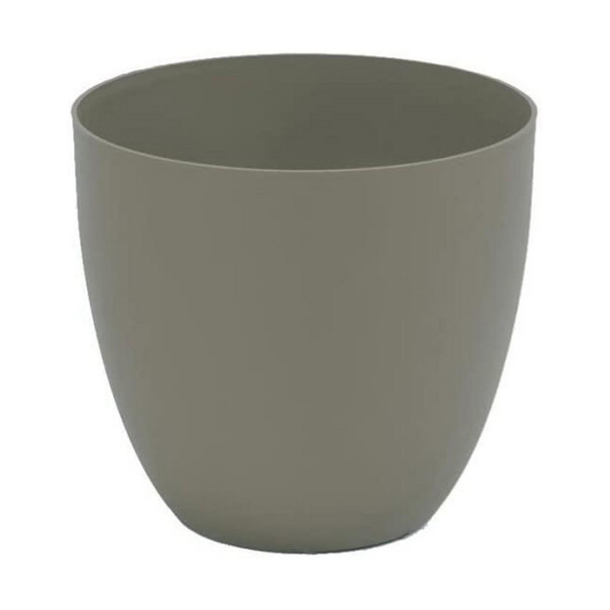 Plastiken urtepotte i polypropylen, taupe - Ø 38 cm