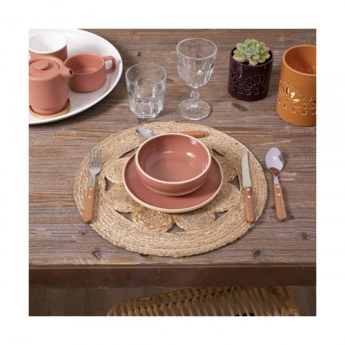 Secret de Gourmet dækkeserviet i jute, brun Ø 38 cm