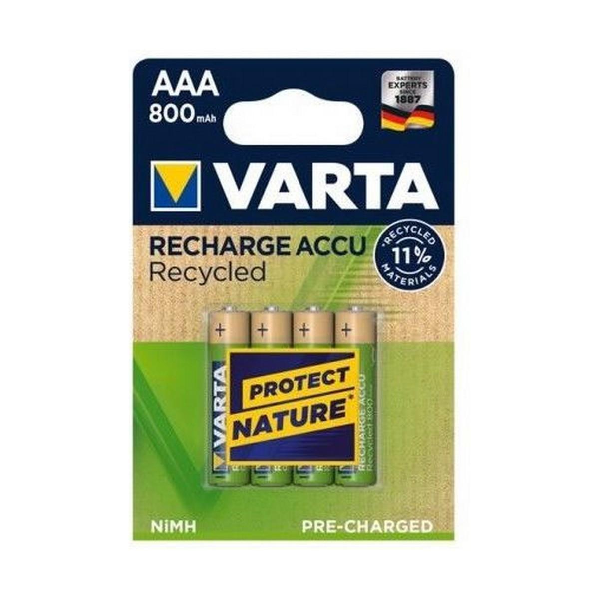 Varta Recharge Accu AAA 800 mAh - genopladelige batterier (4-pak)