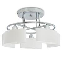 Loftslampe med ellipseformet glasskygge 5 E14-pærer 200 W