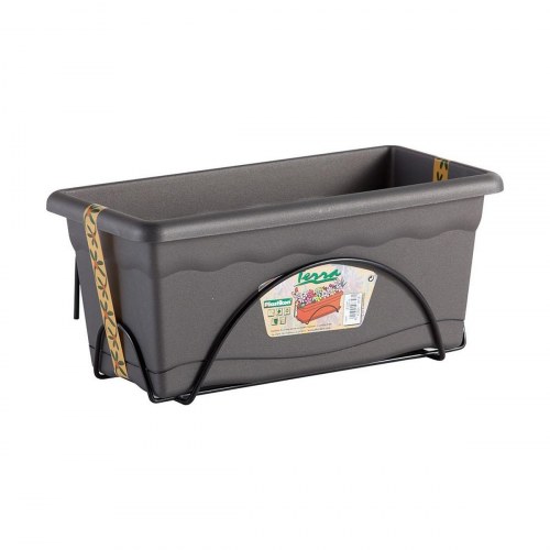 Plastiken altankasse med holder - antracit, polypropylen, 40 × 24 cm