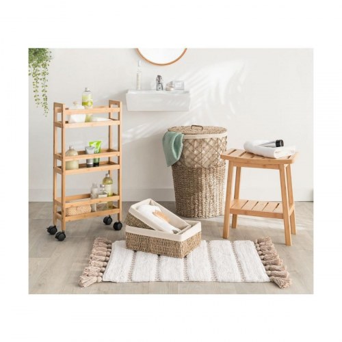 5five Simply Smart bademåtte Pom pom - brun bomuld, 50 × 75 cm