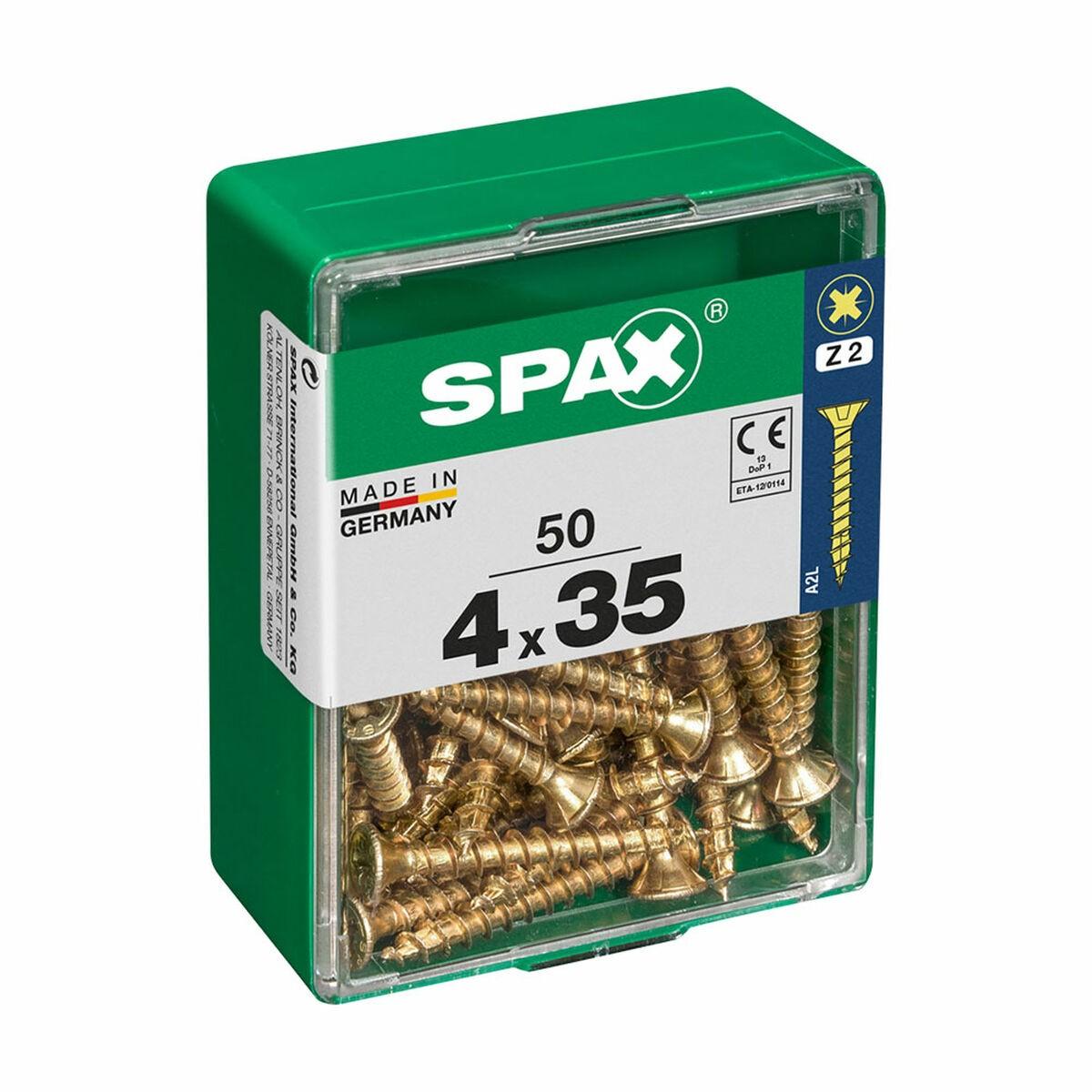 SPAX Yellox træskruer med fladt hoved, 4 x 35 mm - 50 stk.