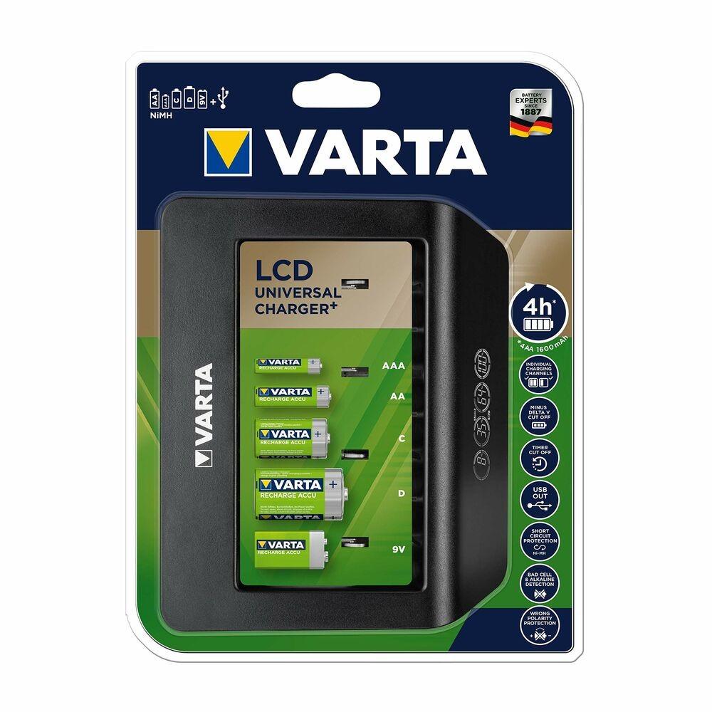 Se Oplader Varta LCD Universal Charger+ 100-240 V 1600 mAh hos Boligcenter.dk