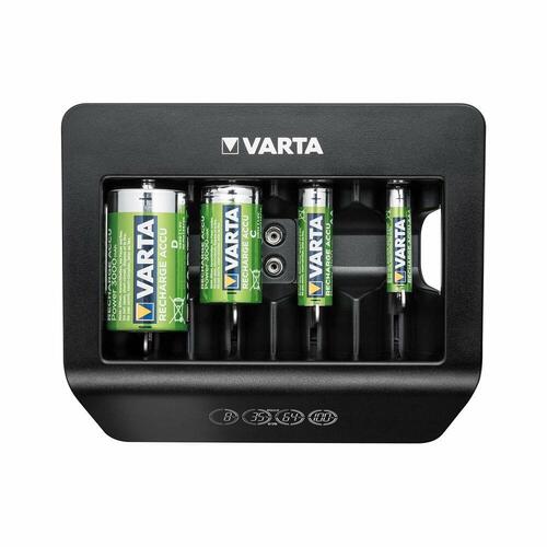 Batteroplader Varta LCD Universal Charger+ Type C Type D 1600 mAh 100-240 V