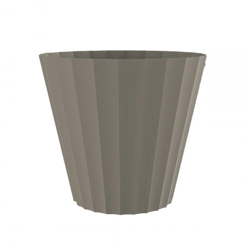 Plastiken urtepotte i polypropylen, taupe - 32 × 29 cm