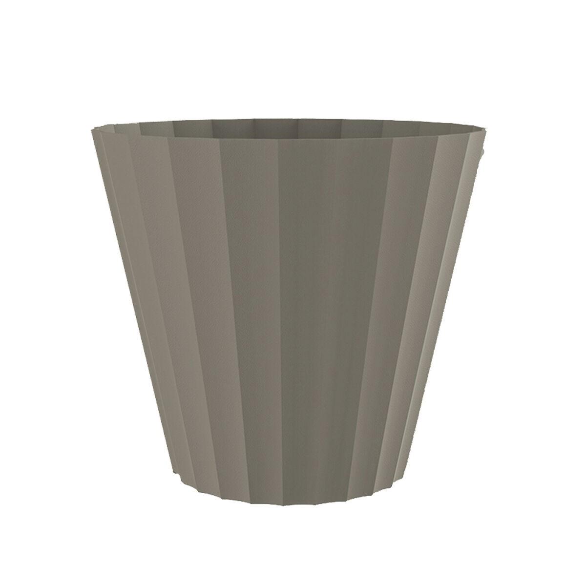 Plastiken urtepotte i polypropylen, taupe - 32 × 29 cm