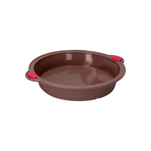 Secret de Gourmet silikone kageform med hank, brun, 24 cm