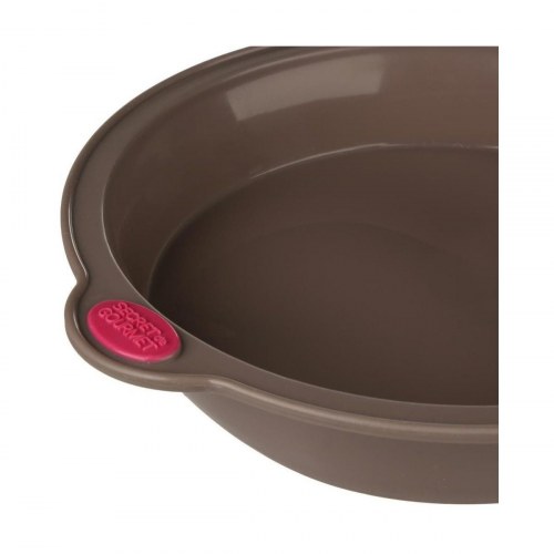 Secret de Gourmet silikone kageform med hank, brun, 24 cm