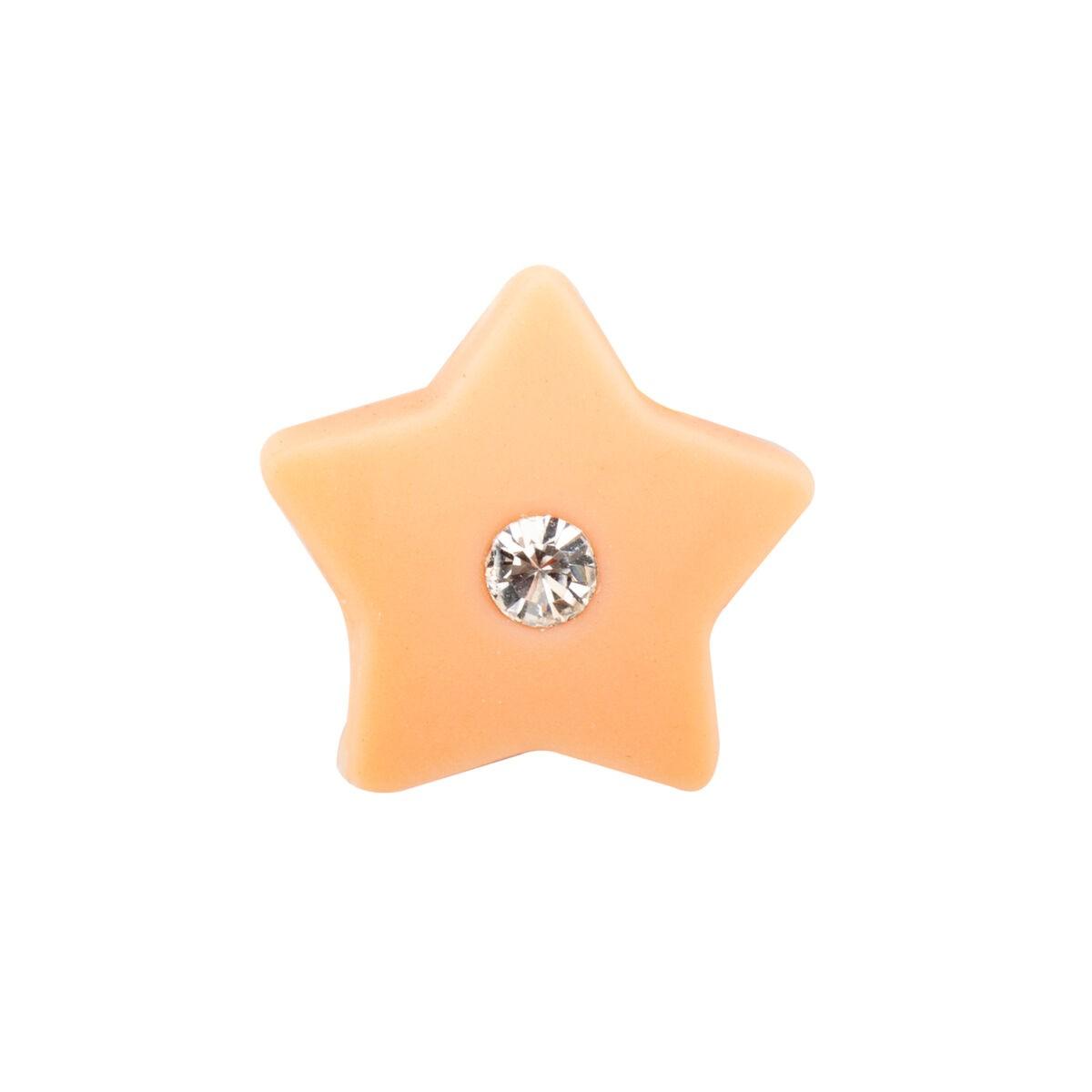 SABZ039 perle/charms - orange stjerne, 1 cm