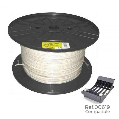 Sediles parallelkabel 2 x 1 mm - hvid, 400 m (Ø 40 x 20 cm)