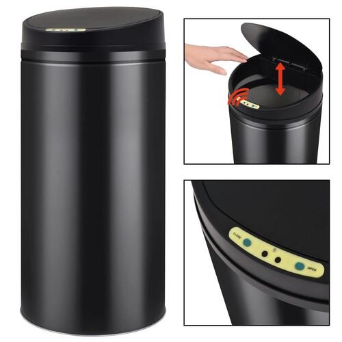 Skraldespand med automatisk sensor 52 l sort