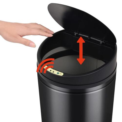 Skraldespand med automatisk sensor 52 l sort