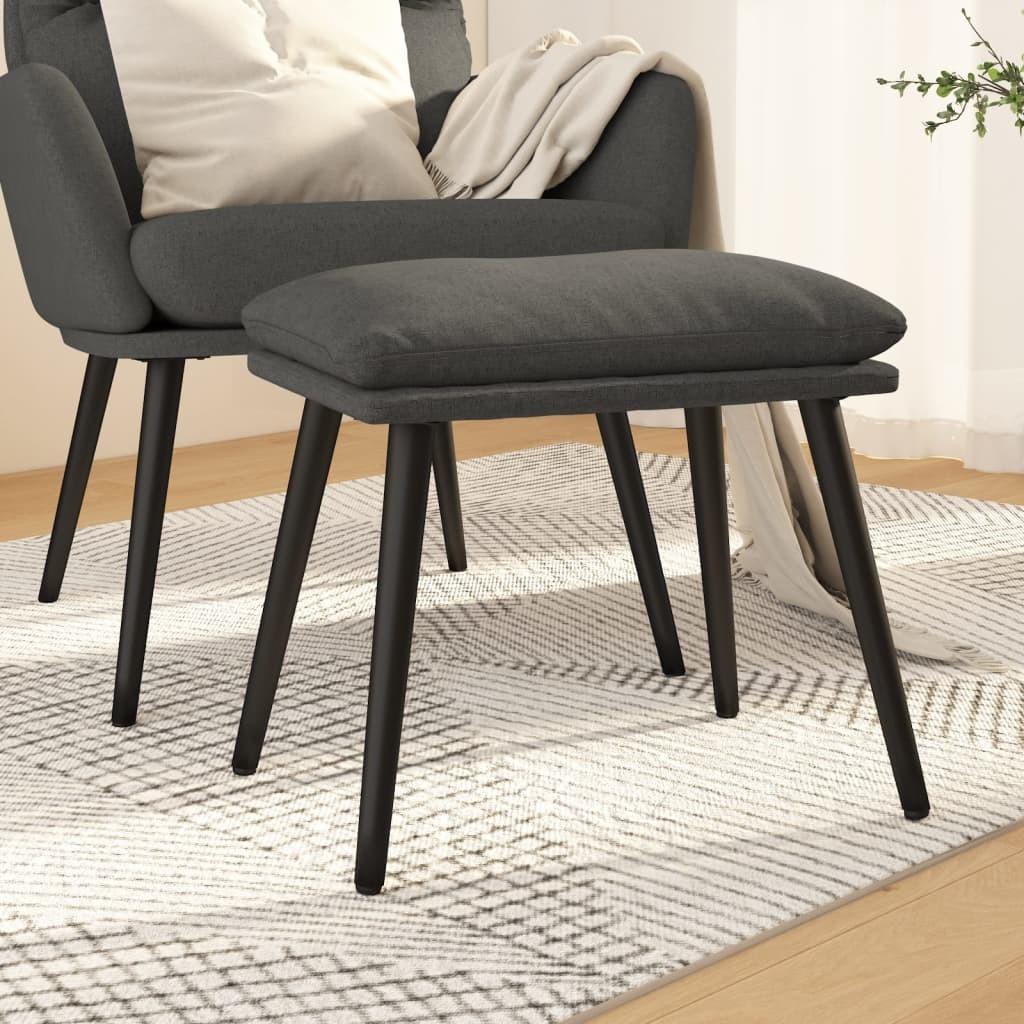 vidaXL fodskammel 45x29,5x35 cm stof mørkegrå