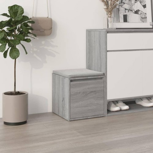 Opbevaringsskab 40,5×40×40 cm i konstrueret træ - grå sonoma-eg