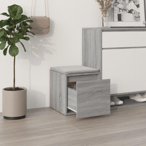Opbevaringsskab 40,5×40×40 cm i konstrueret træ - grå sonoma-eg