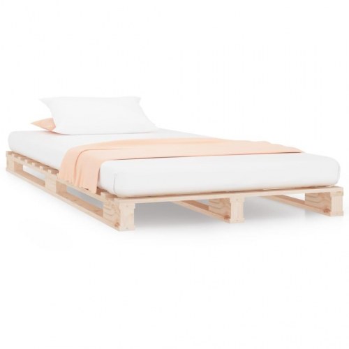 Palleseng 90 × 190 cm - single sengeramme i massivt fyrretræ