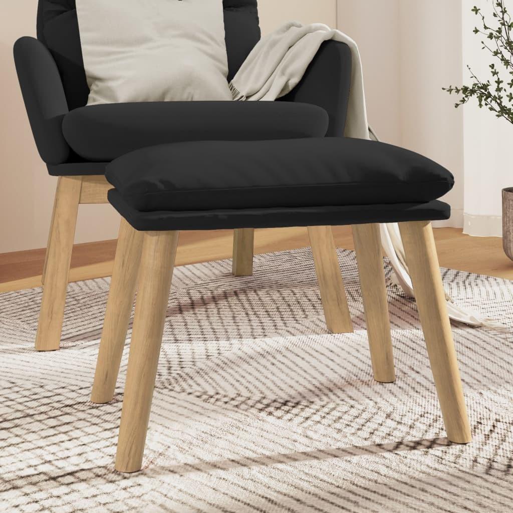 vidaXL fodskammel 45x29,5x35 cm fløjl sort