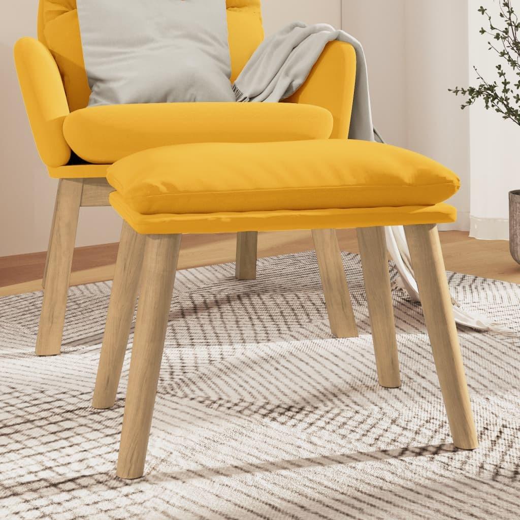 vidaXL fodskammel 45x29,5x35 cm fløjl sennepsgul