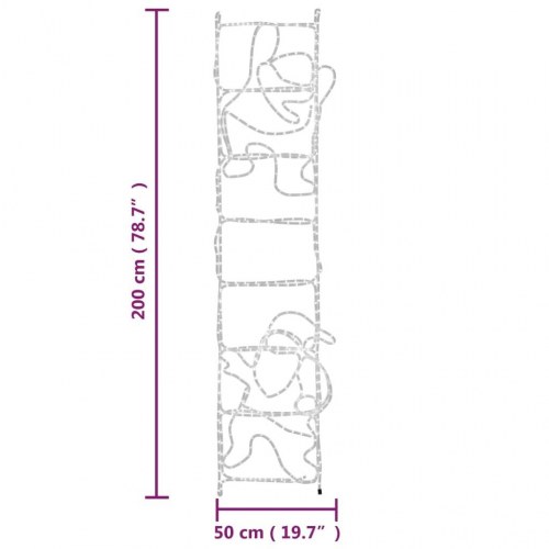 Julemand på stige julefigur 552 LED'er 50x200 cm