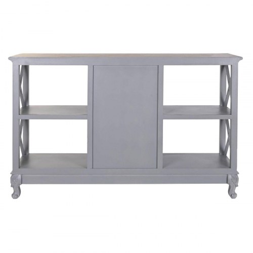Skænk - grå/natur, paulownia & MDF, 132 × 40 × 84,5 cm