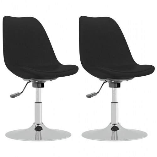 Drejelige spisebordsstole 2 stk. stof sort