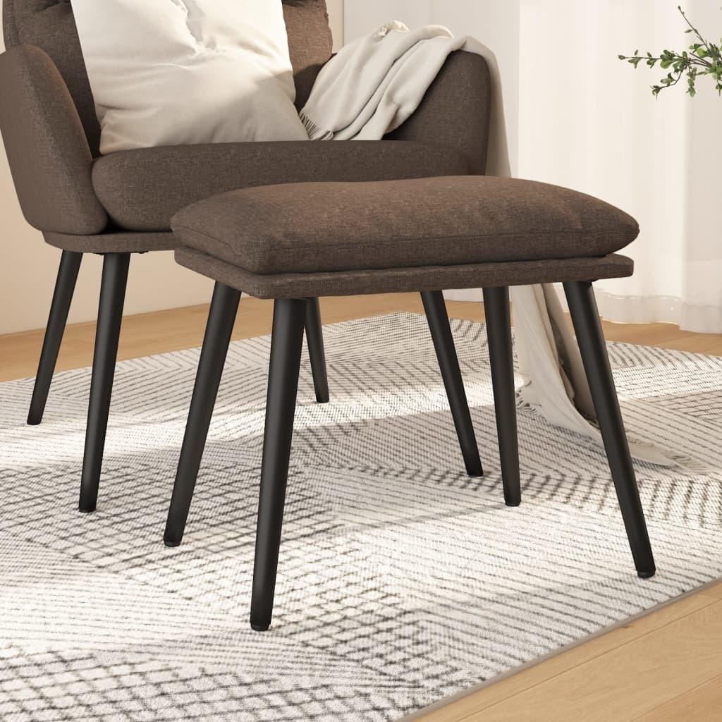 Fodskammel i stof - 45 × 29,5 × 35 cm, gråbrun