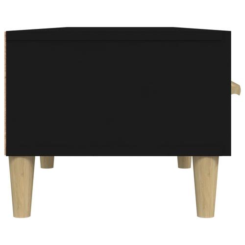 Tv-bord 150x34,5x30 cm konstrueret træ sort