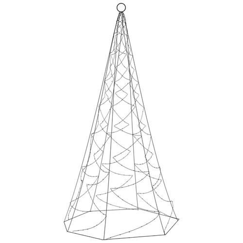 Juletræ til flagstang 200 LED'er 180 cm farverigt lys