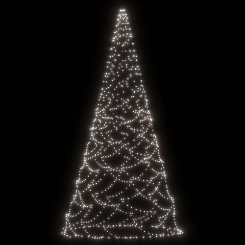 Juletræ til flagstang 500 LED'er 300 cm koldt hvidt lys