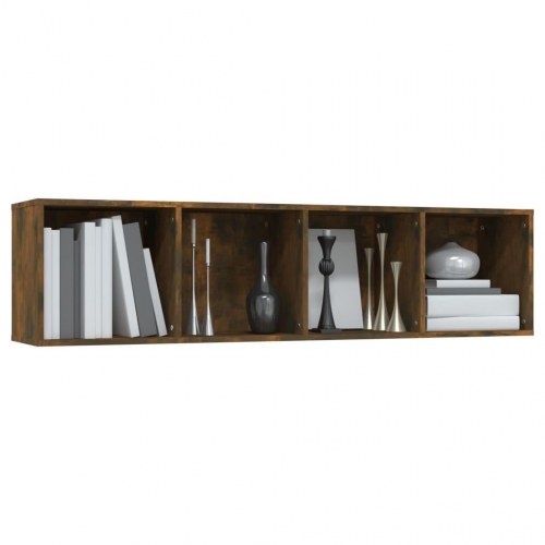 Bogreol / tv-skab 143×30×36 cm i konstrueret træ - røget egetræsfarve