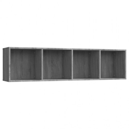 Bogreol/tv-bord 143×30×36 cm i konstrueret træ - grå sonoma-eg