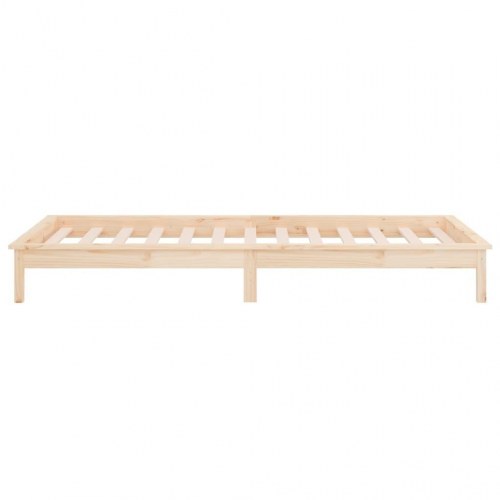 Sengeramme med LED 90x190 cm - single i massivt fyrretræ